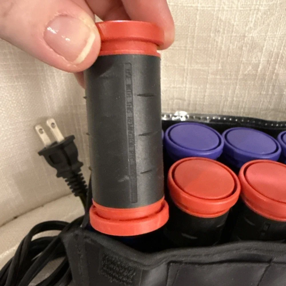 REMINGTON Hot Hair Curlers Travel Pageant 10 Ceramic Rollers with Clips